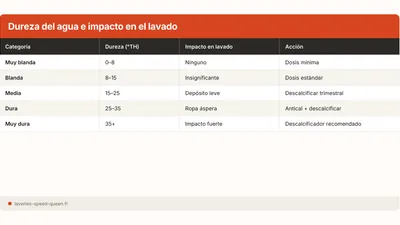 Cal y agua dura: impacto en el lavado y soluciones