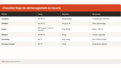 Déménagement : tout laver d'un coup en laverie