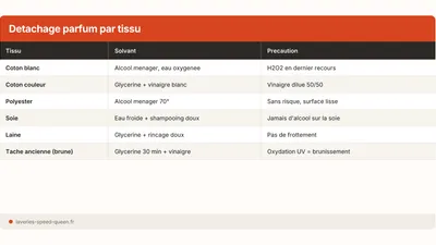 Enlever une tache de parfum sur un vêtement