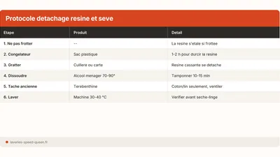 Enlever une tache de résine ou sève d'arbre sur un vêtement