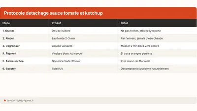 Enlever une tache de sauce tomate ou ketchup