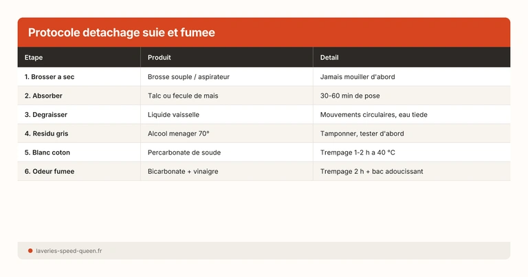 Protocole detachage suie et fumee