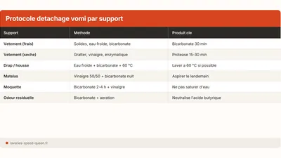 Enlever une tache de vomi sur tissu, matelas ou moquette