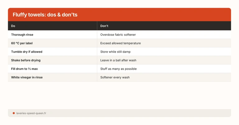 Fluffy towels: dos & don'ts