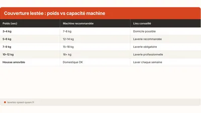 Laver une couverture lestée en machine sans risque
