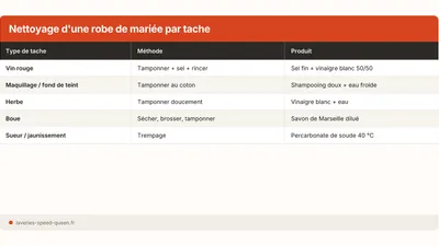 Nettoyer une robe de mariée : taches, lavage, stockage