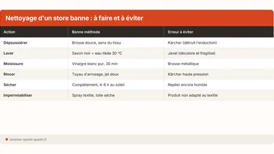 Comment nettoyer un store banne et une voile d'ombrage