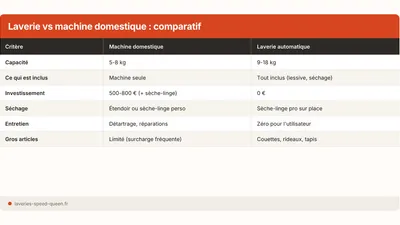 Laverie vs machine à la maison : coût réel sur 10 ans