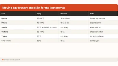 Moving Day: Wash Everything at Once at a Laundromat