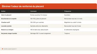 Odeur de renfermé dans le placard : causes et solutions