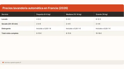 Precios lavandería autoservicio en 2026: ¿cuánto cuesta?