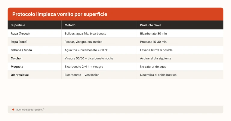 Protocolo limpieza vomito por superficie