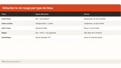Enlever une tache de vin rouge sur tous les textiles (2026)
