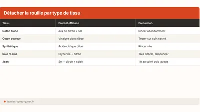 Enlever une tache de rouille sur du linge (2026)
