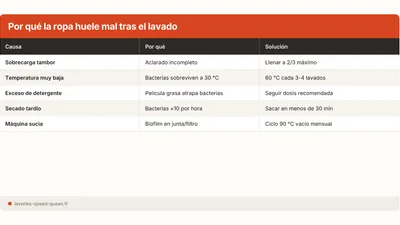 La ropa huele mal después de lavar: causas y soluciones