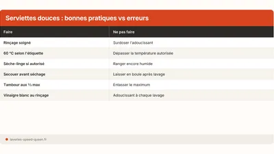 Serviettes rêches : comment les rendre douces ?