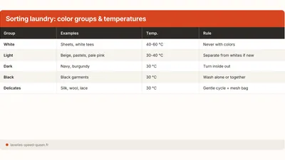 Sort Your Laundry: by Colour, Fabric and Temperature
