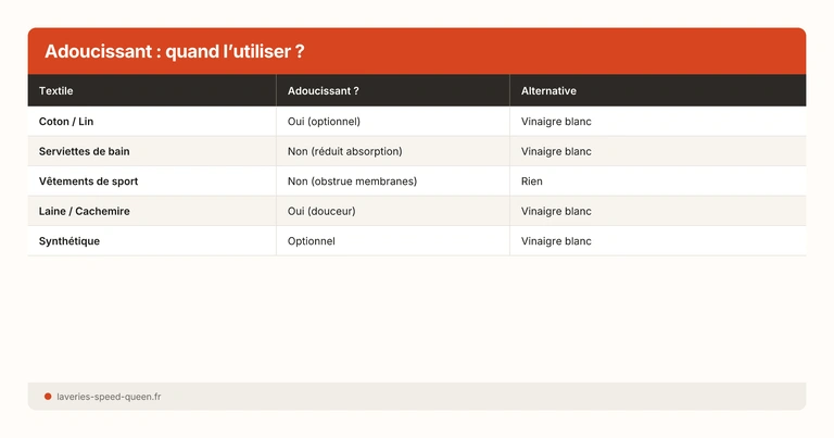 Adoucissant : quand l’utiliser ?