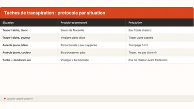 Taches de transpiration : enlever les auréoles jaunes