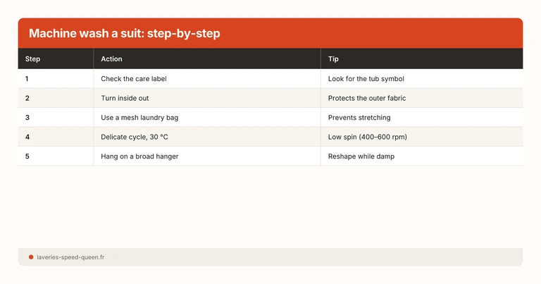 Machine wash a suit: step-by-step